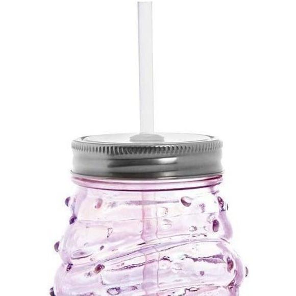 Set of 6 Cupcake Sipper Straw Glass Light Pink Wine NWT - Picture 5 of 6